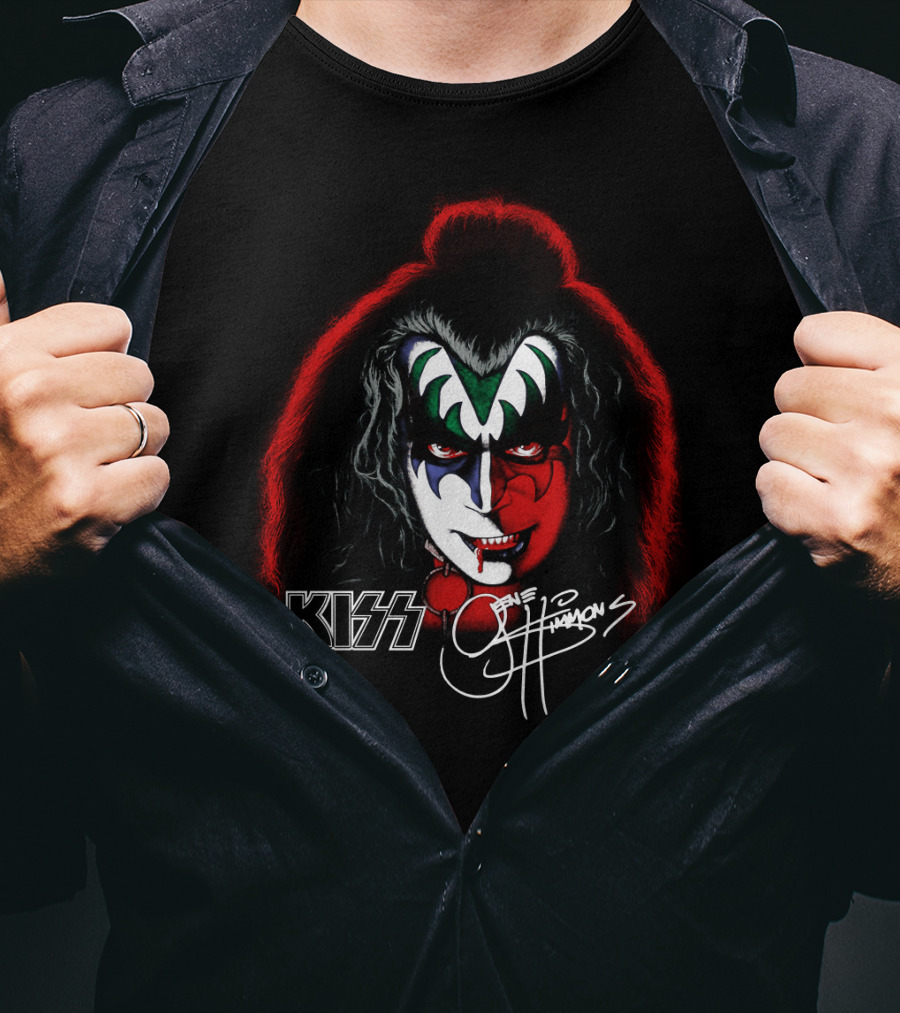 Kiss Gene Simmons Face Paint Signature Art T-Shirt