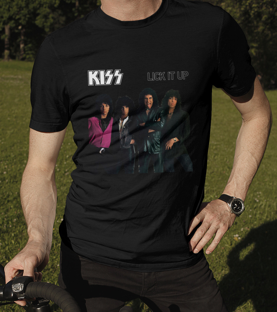 Kiss Lick It Up Album Cover Vintage 80S Rock Band T-Shirt