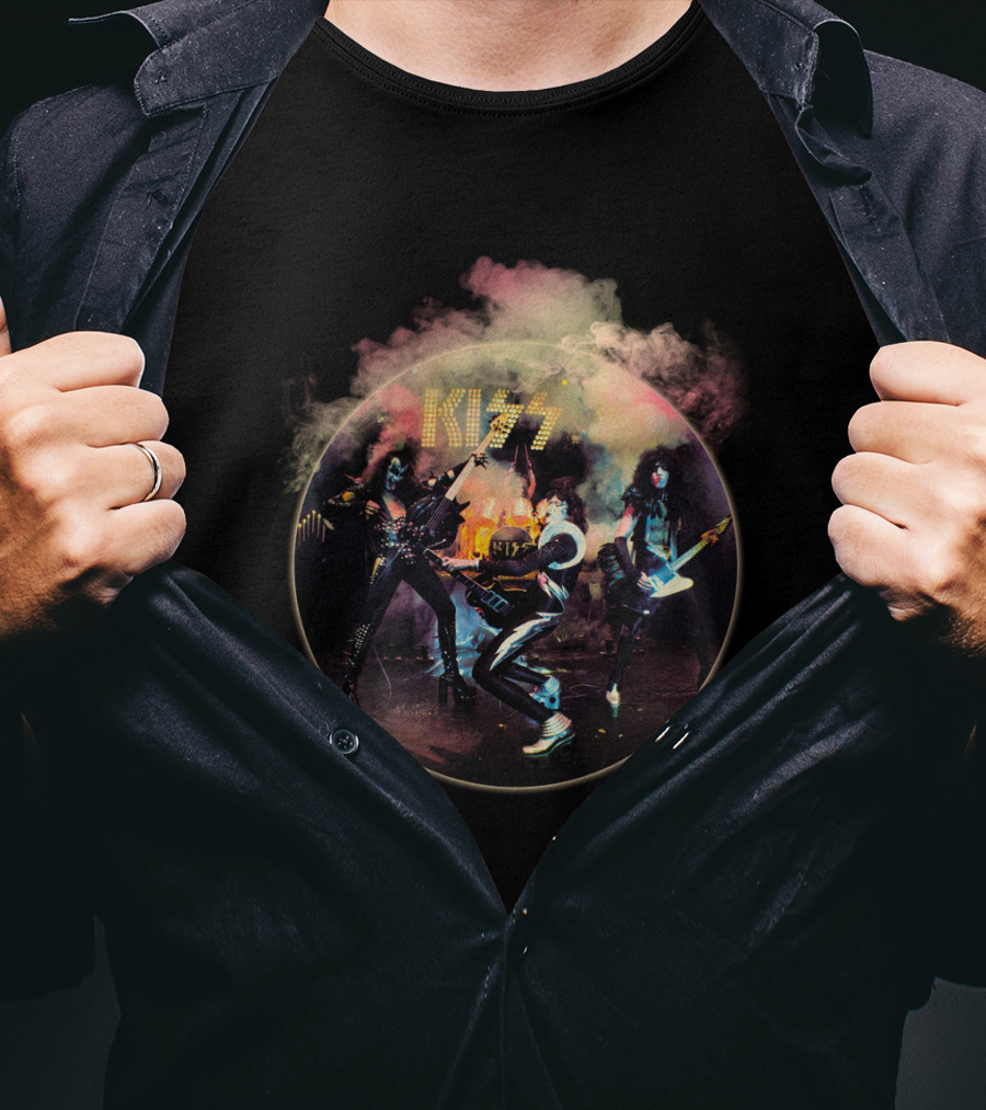Kiss Band Rock Concert Smoke And Lights T-Shirt
