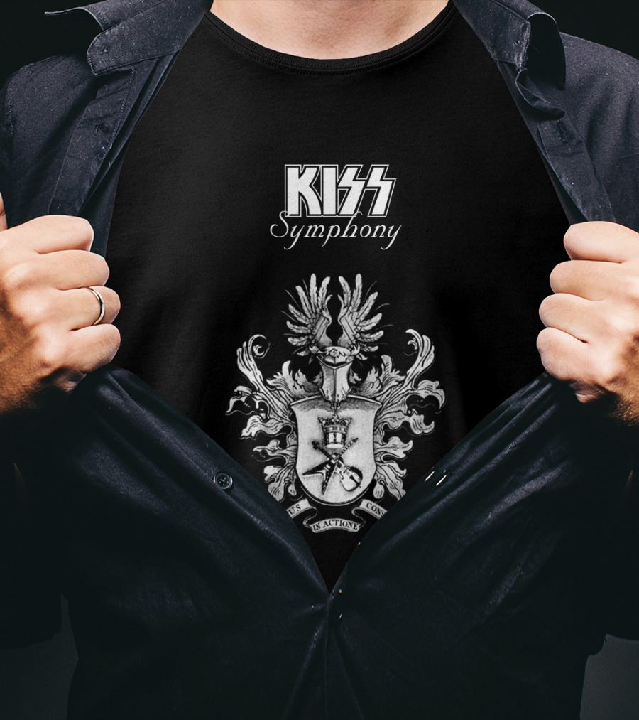 Kiss Symphony Virtus Consistit Coat Of Arms T-Shirt