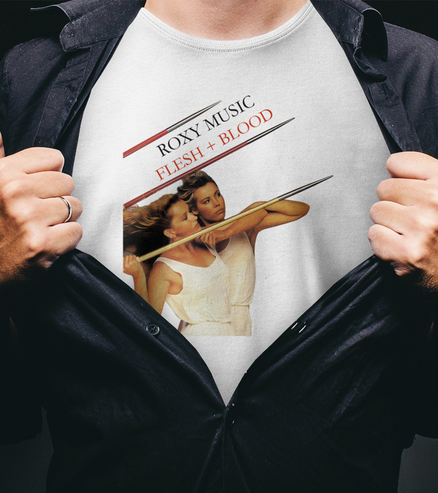 Roxy Music Flesh + Blood Album Cover Artwork T-Shirt
