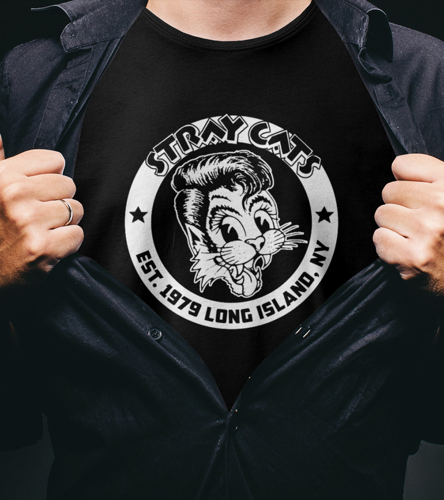 Stray Cats Est. 1979 Long Island Ny Retro T-Shirt