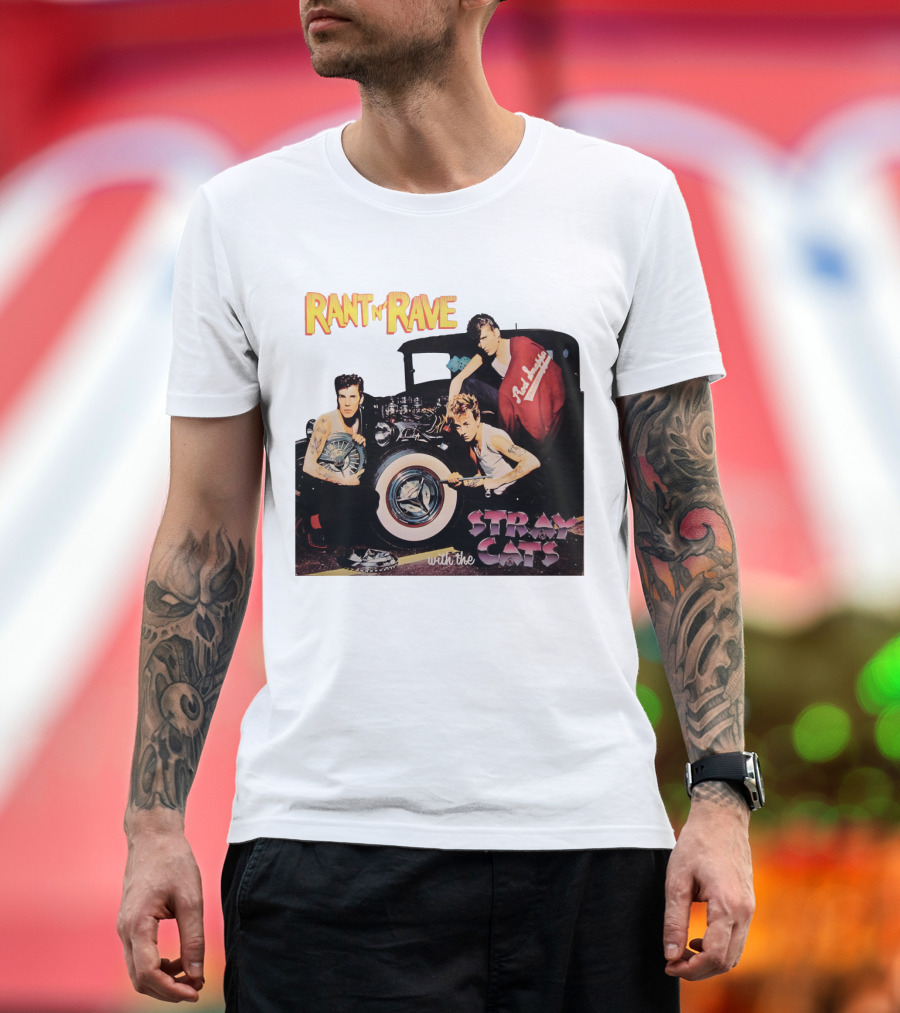 Rant N' Rave With The Stray Cats Rockabilly Band Vintage Style T-Shirt