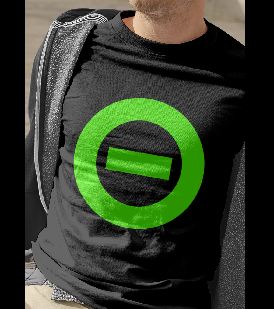 Ton 3 Green Negative Logo On Black T-Shirt