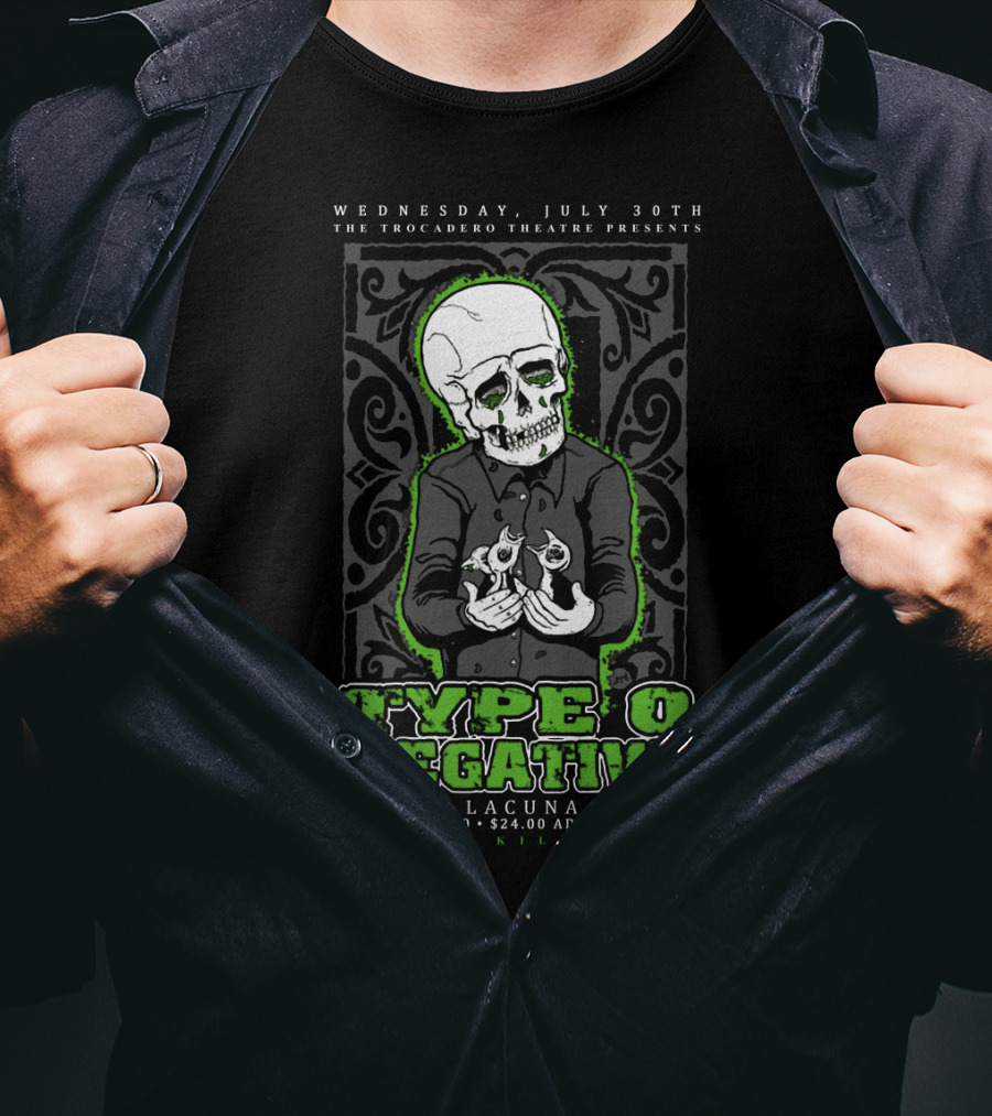 Type O Negative Life Is Killing Me The Trocadero Theatre With Lacuna Coil July 30Th T-Shirt