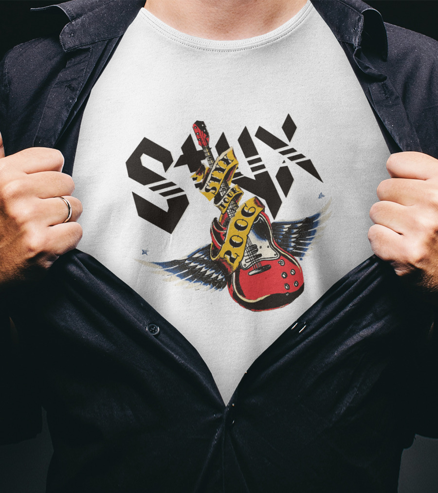 Styx Tour 2006 Winged Guitar T-Shirt