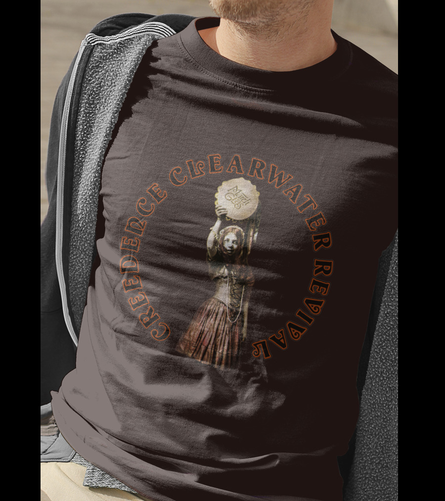Creedence Clearwater Revival Vintage Style With Mardi Gras Element T-Shirt