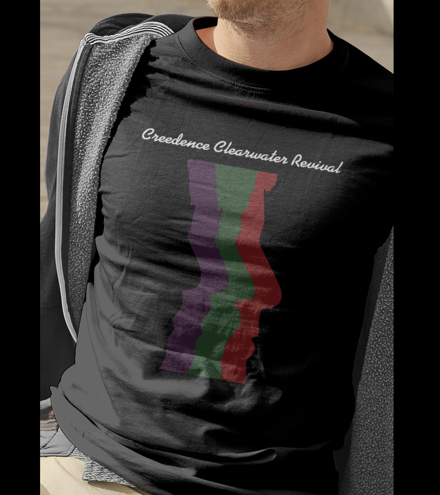 Creedence Clearwater Revival Colorful Profiles Silhouette T-Shirt