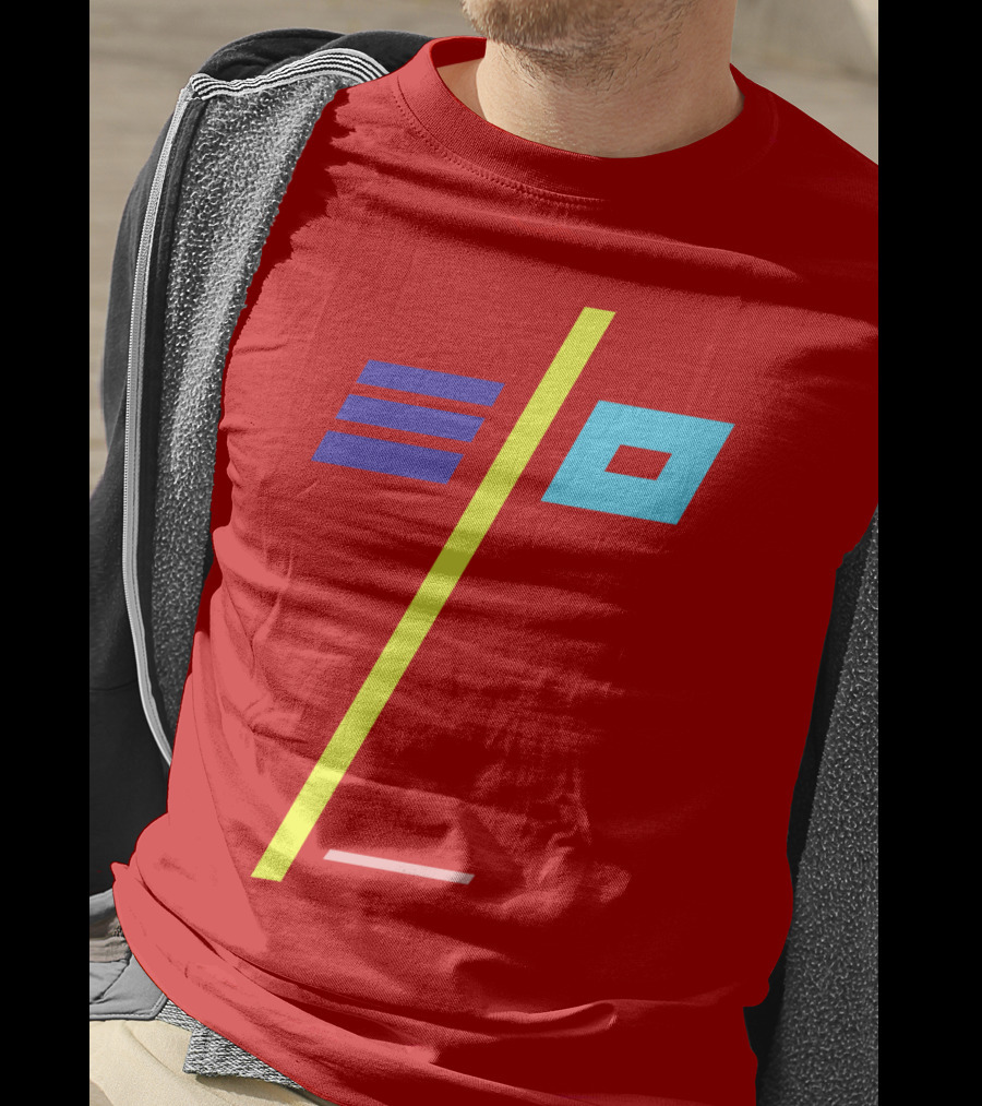 Elo Band Logo With Stylized Colors And Geometric Patterns T-Shirt