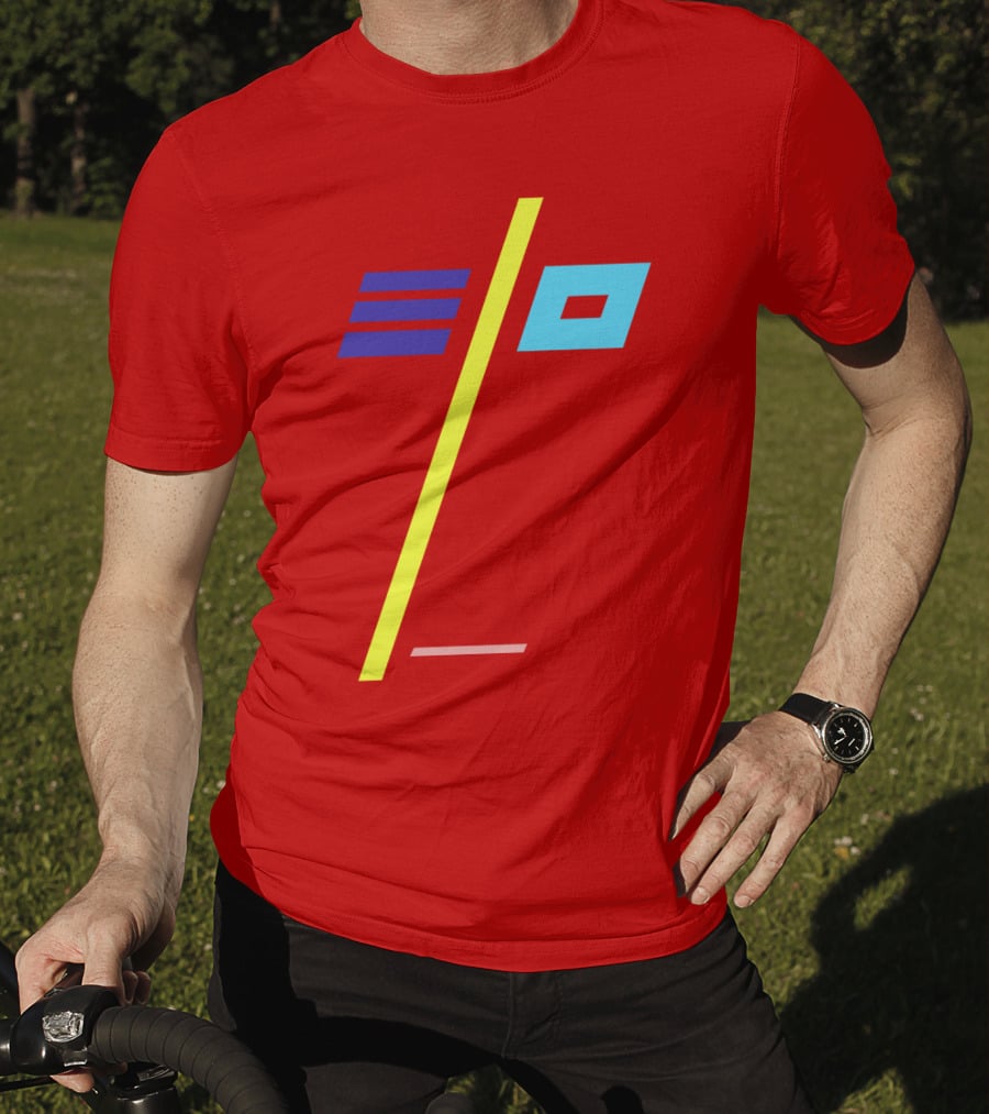 Elo Band Logo With Stylized Colors And Geometric Patterns T-Shirt