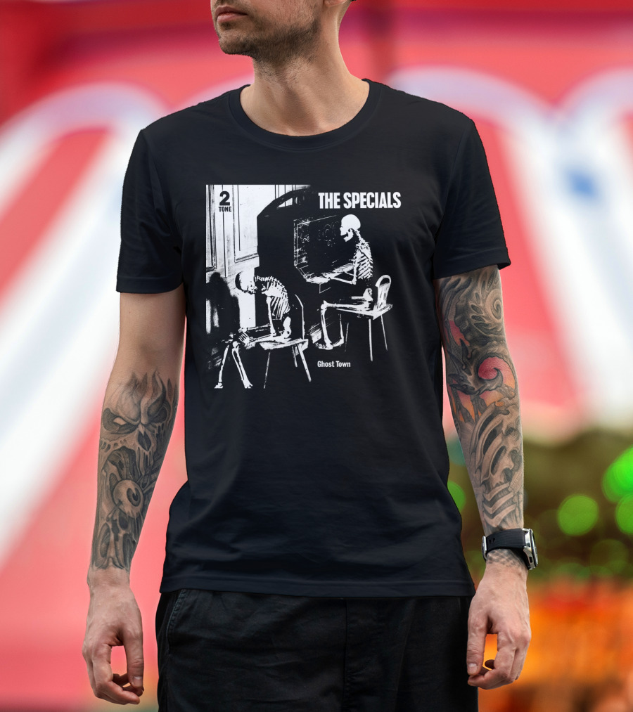 The Specials Ghost Town 2 Tone Skeletons T-Shirt