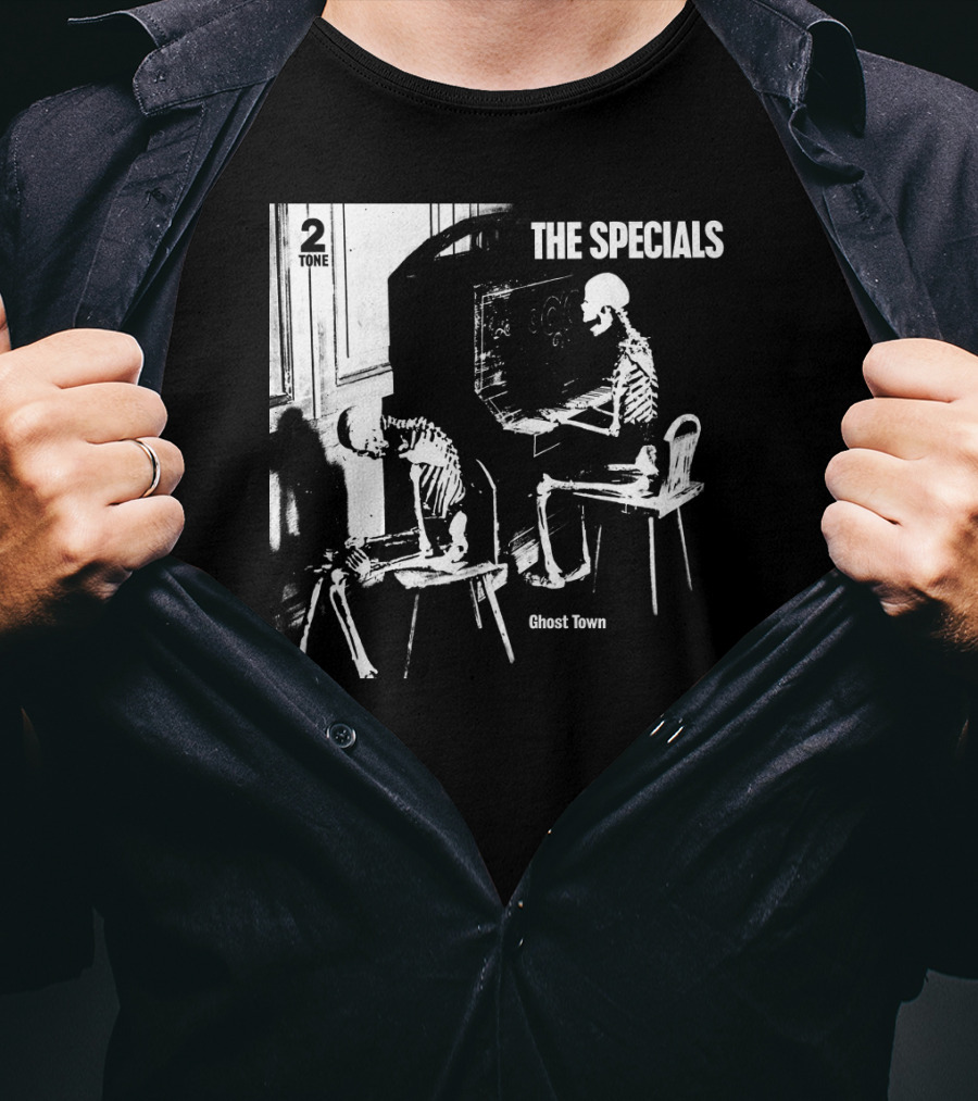 The Specials Ghost Town 2 Tone Skeletons T-Shirt