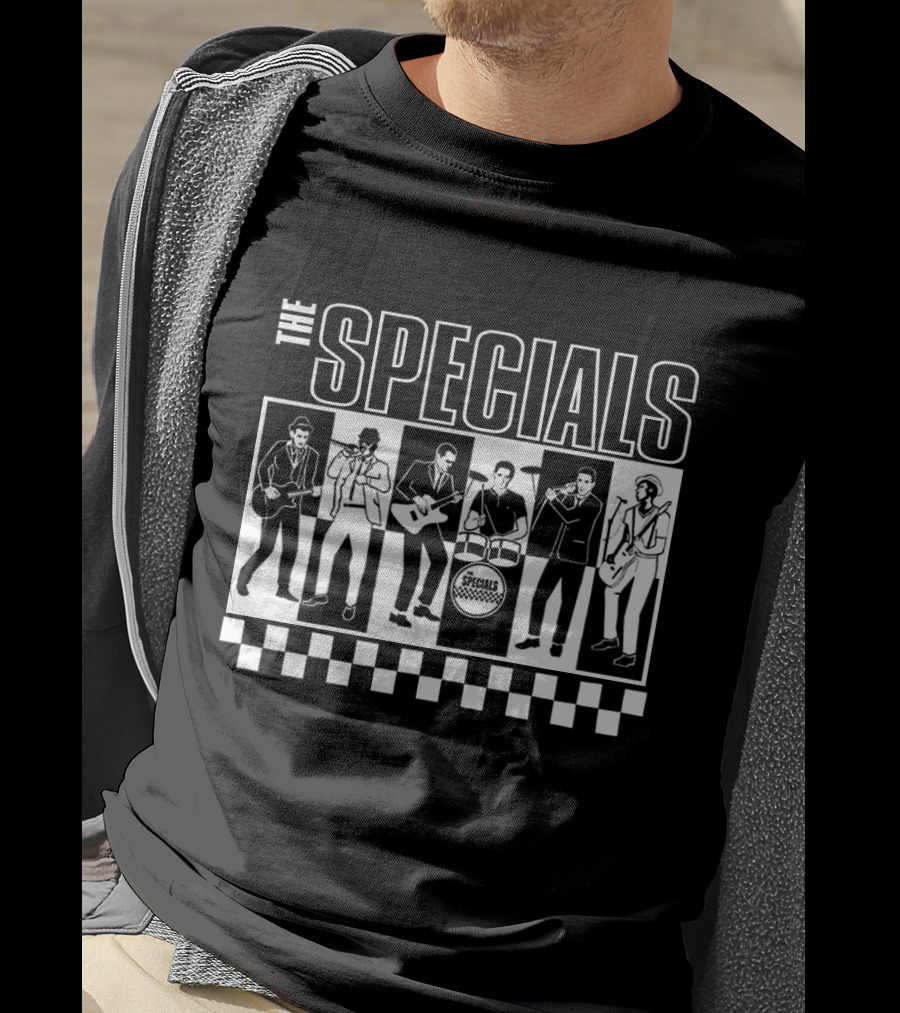 The Specials Band Black And White Checkerboard T-Shirt