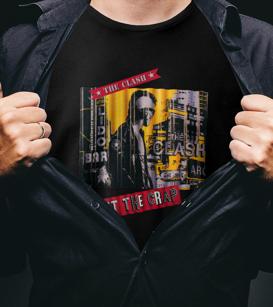 The Clash Cut The Crap Urban Collage Yellow And Black T-Shirt