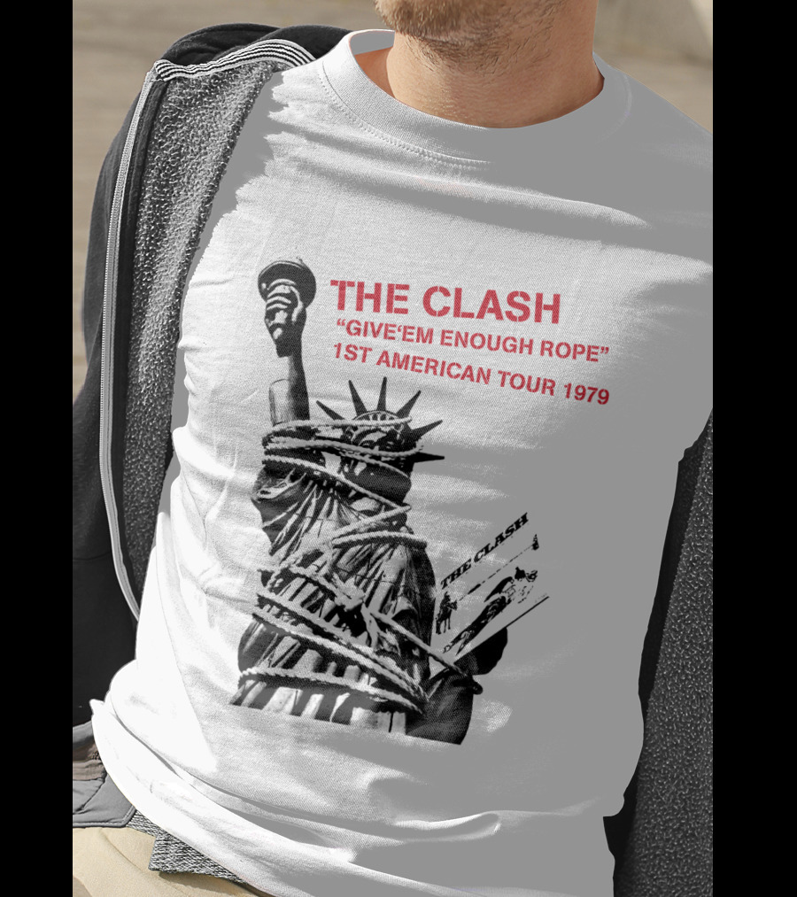 The Clash Give 'Em Enough Rope 1St American Tour 1979 Statue Of Liberty T-Shirt