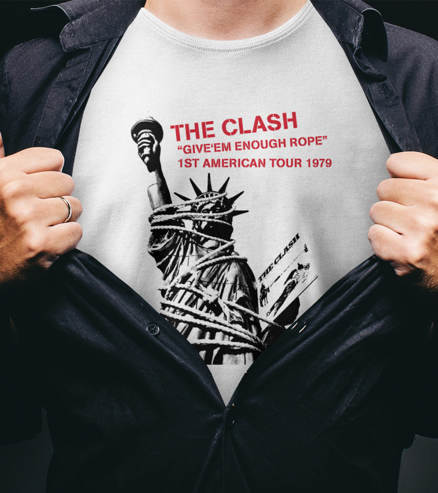 The Clash Give 'Em Enough Rope 1St American Tour 1979 Statue Of Liberty T-Shirt