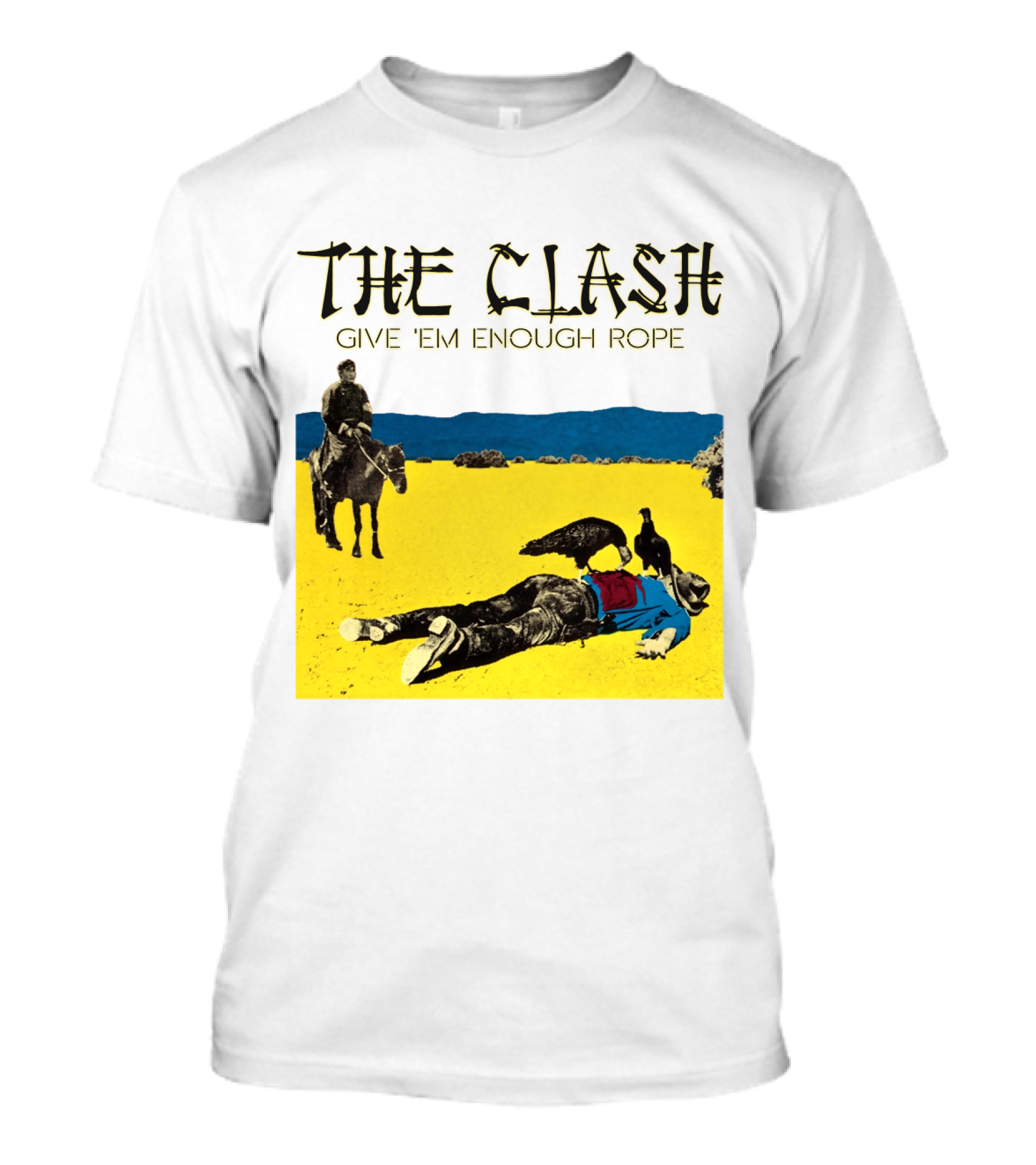 The Clash Give 'Em Enough Rope Album Cover Art With Desert Scene T-Shirt