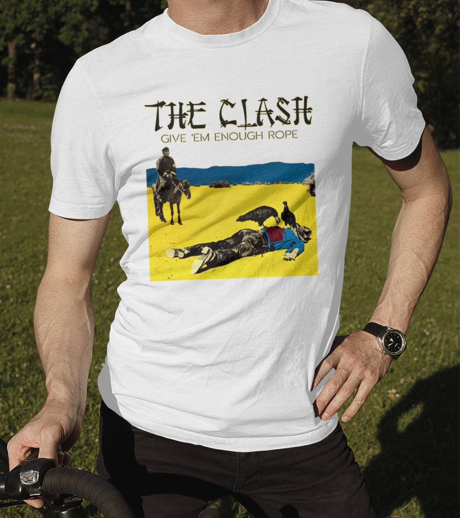 The Clash Give 'Em Enough Rope Album Cover Art With Desert Scene T-Shirt