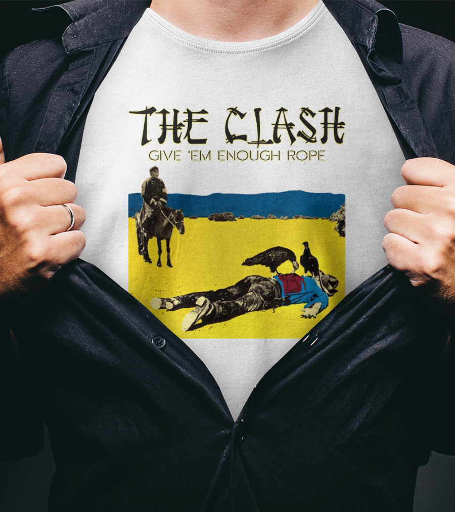 The Clash Give 'Em Enough Rope Album Cover Art With Desert Scene T-Shirt