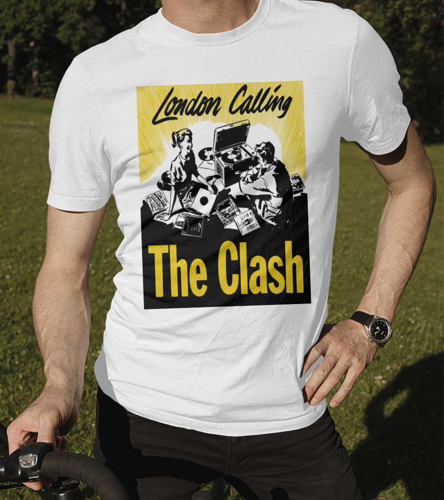 London Calling The Clash Record Player Scene T-Shirt