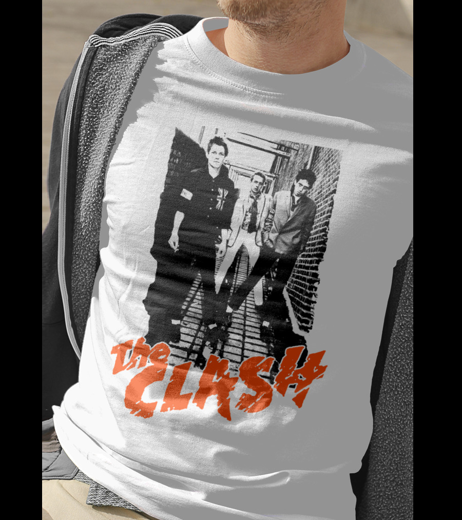 The Clash Iconic Punk Rock Band Photography T-Shirt
