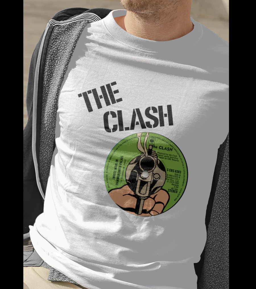 The Clash White Man In Hammersmith Palais Record Label T-Shirt