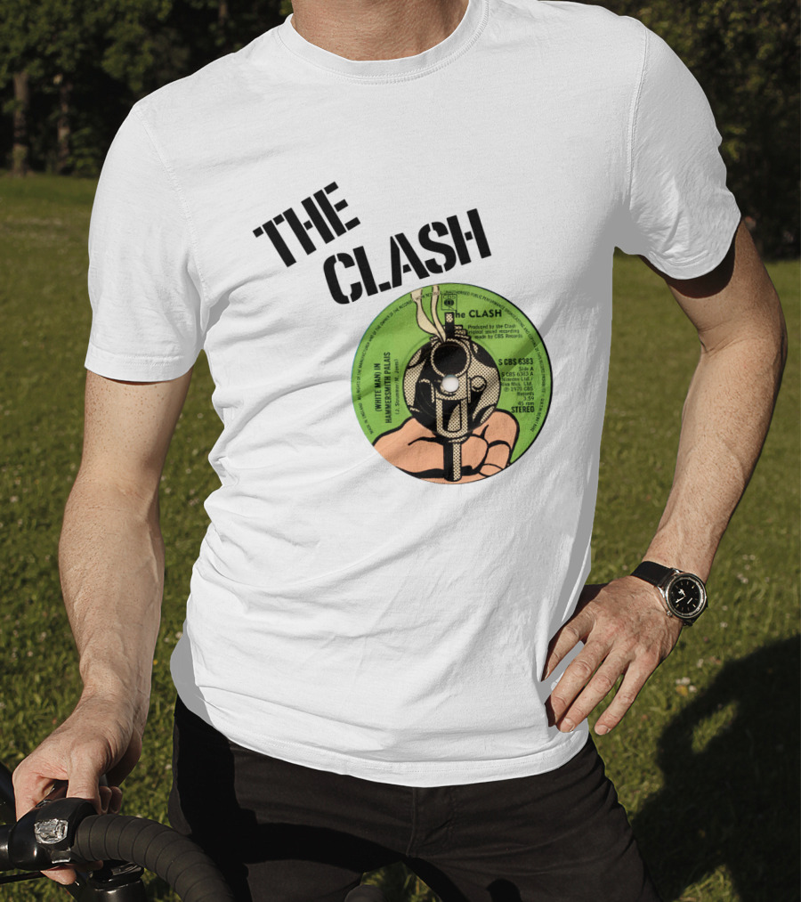 The Clash White Man In Hammersmith Palais Record Label T-Shirt