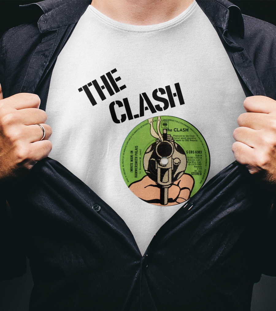The Clash White Man In Hammersmith Palais Record Label T-Shirt