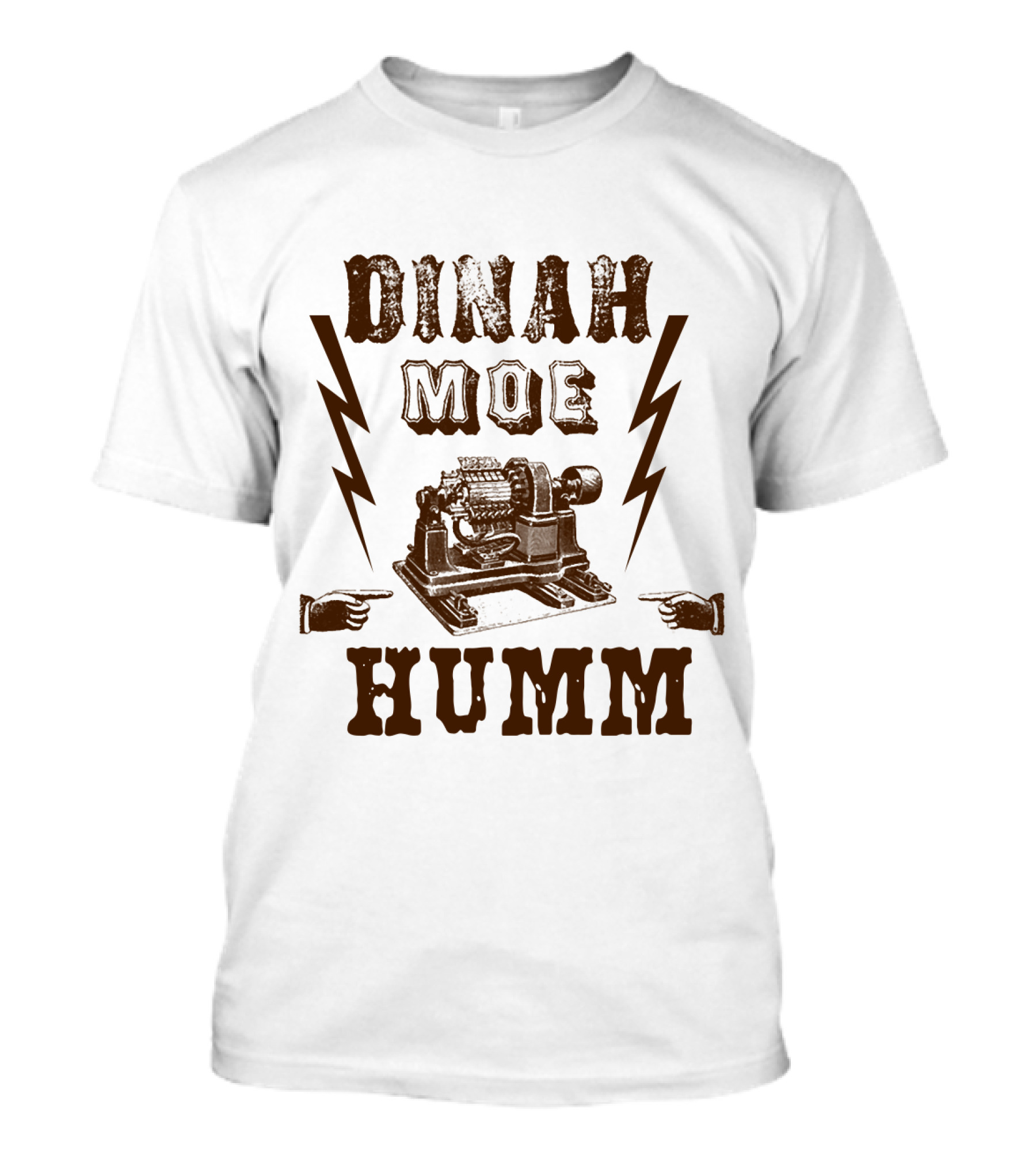Dinah Moe Humm Lightning Machine Retro Pointing Hands T-Shirt