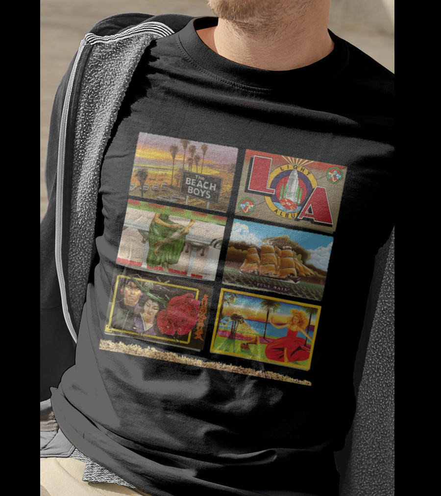 The Beach Boys L.a. Album Full Sail Retro Artwork T-Shirt