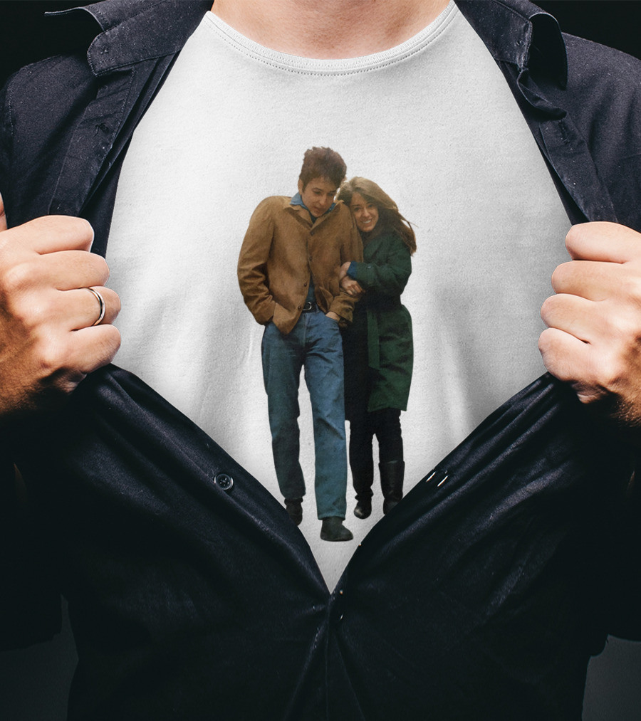 Bd Freewheelin' Couple Stroll 1960S Vintage Style T-Shirt