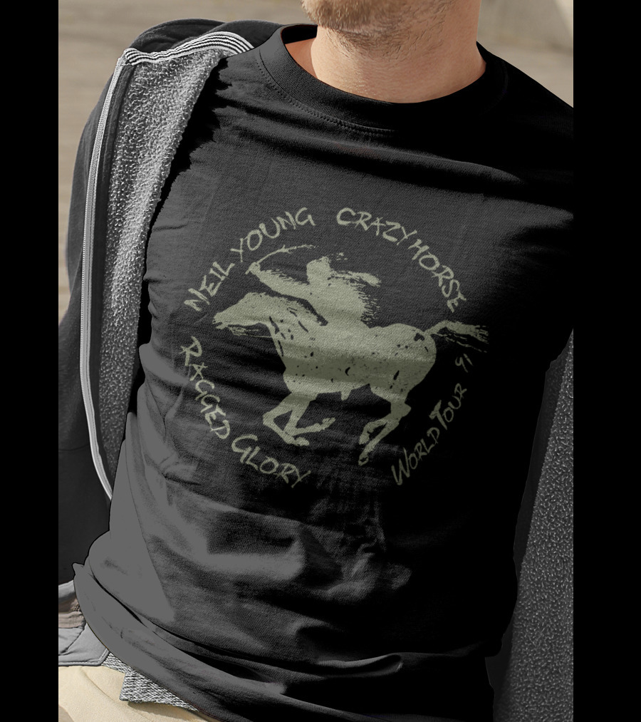 Neil Young Crazy Horse Ragged Glory World Tour T-Shirt
