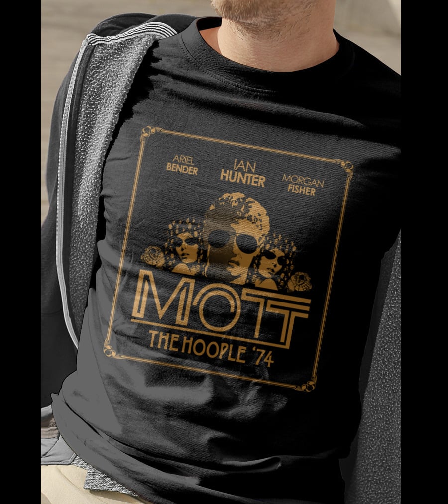 Mott The Hoople '74 Ian Hunter Ariel Bender Morgan Fisher T-Shirt