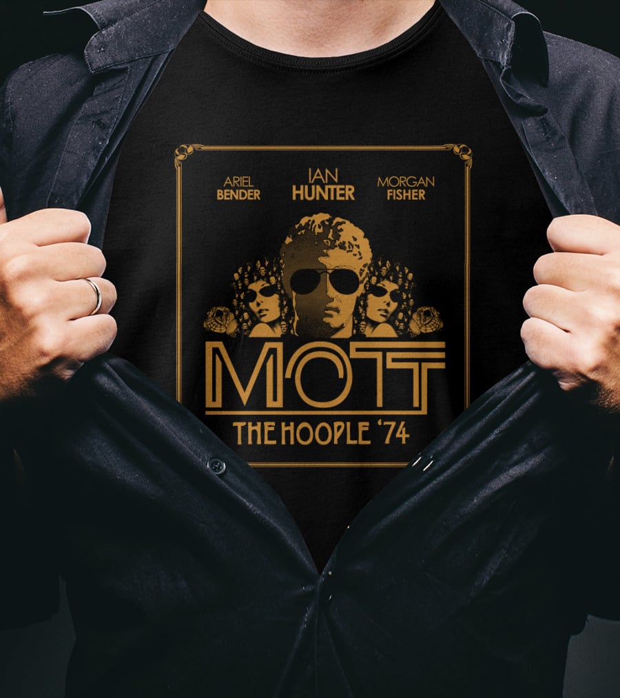 Mott The Hoople '74 Ian Hunter Ariel Bender Morgan Fisher T-Shirt