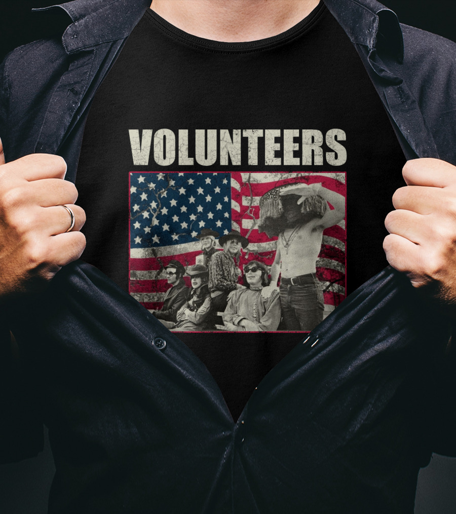 Volunteers Jefferson Airplane American Flag Band Photo T-Shirt