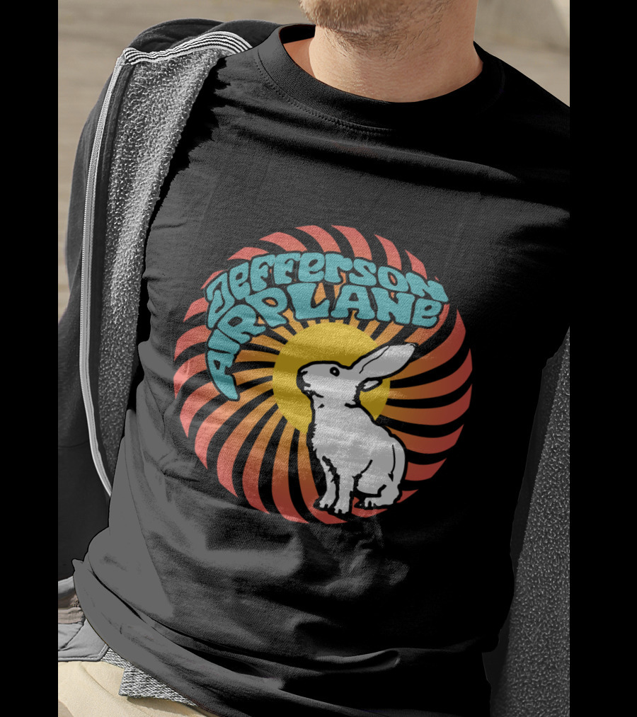 Jefferson Airplane Psychedelic Rabbit Swirl T-Shirt