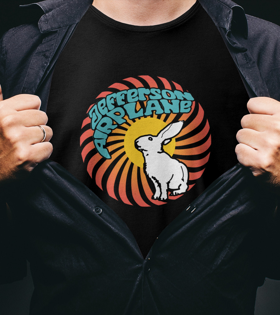 Jefferson Airplane Psychedelic Rabbit Swirl T-Shirt