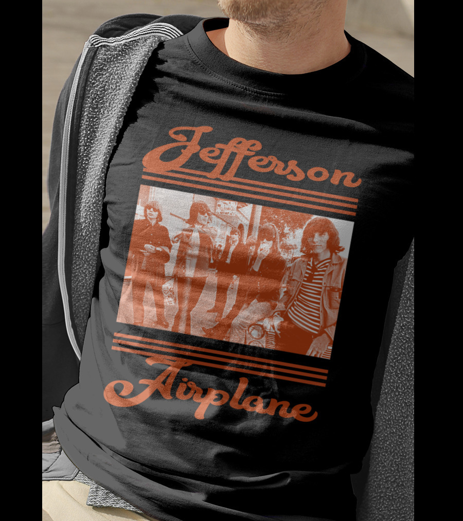 Jefferson Airplane Retro Band Photo T-Shirt