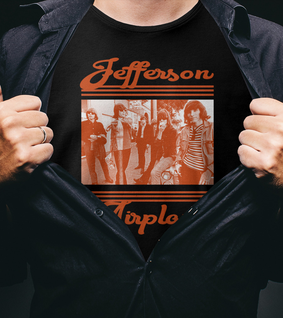 Jefferson Airplane Retro Band Photo T-Shirt