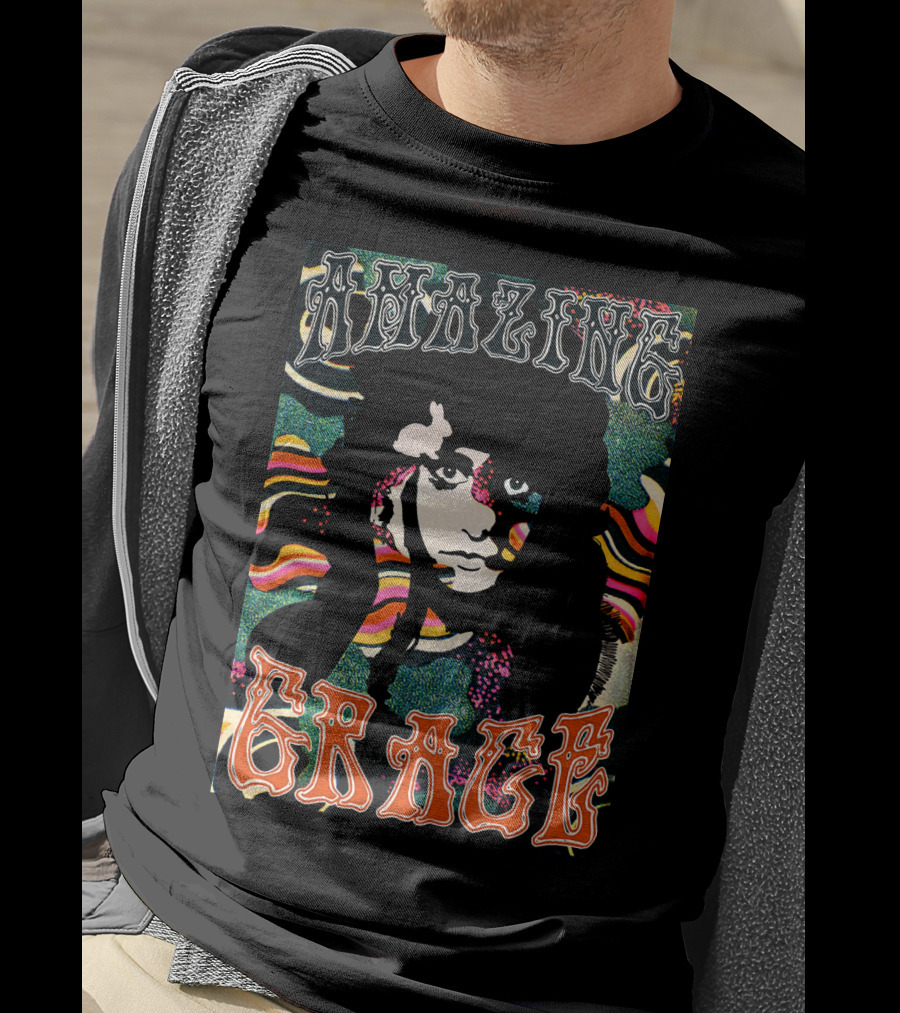 Amazing Grace Psychedelic Portrait 1960S Style T-Shirt