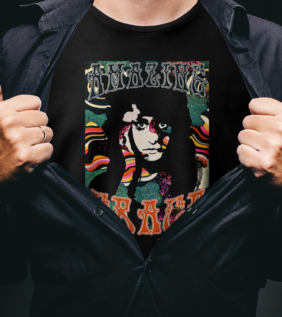 Amazing Grace Psychedelic Portrait 1960S Style T-Shirt