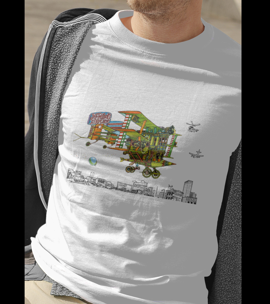 Jefferson Airplane Psychedelic Band Artwork T-Shirt