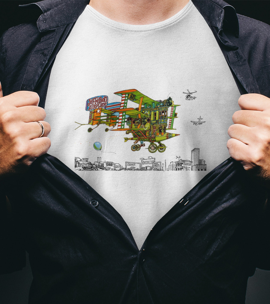 Jefferson Airplane Psychedelic Band Artwork T-Shirt