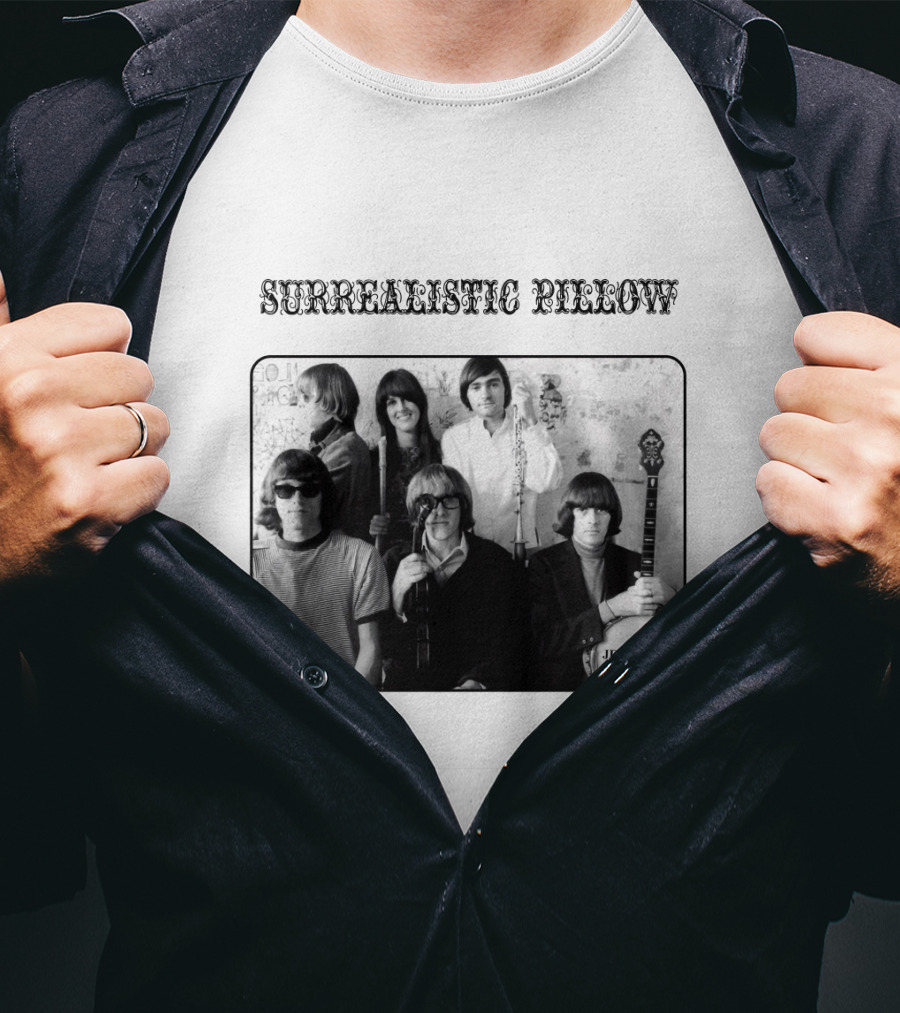 Surrealistic Pillow Jefferson Airplane Album Cover Black And White Photography T-Shirt