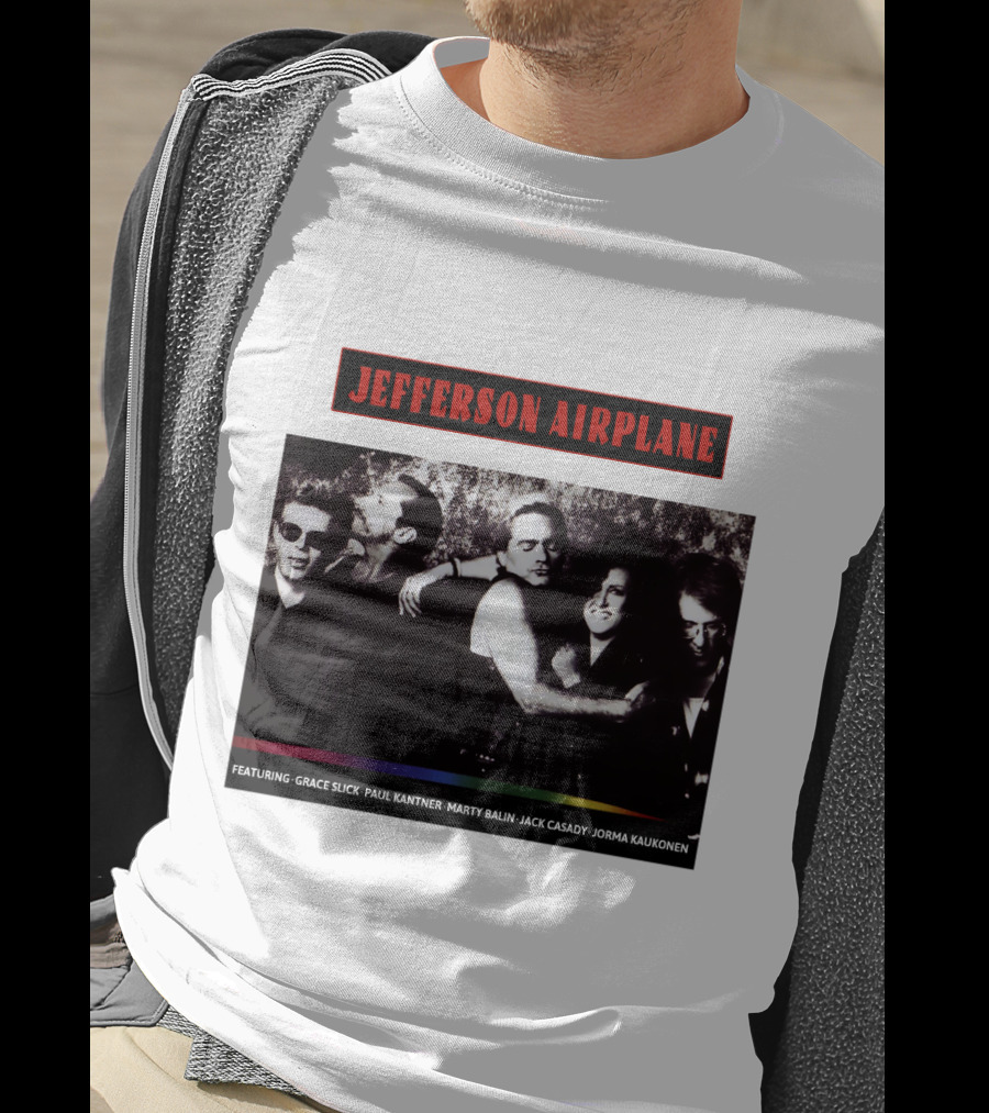 Jefferson Airplane Featuring Grace Slick Paul Kantner Marty Balin Jack Casady Jorma Kaukonen T-Shirt