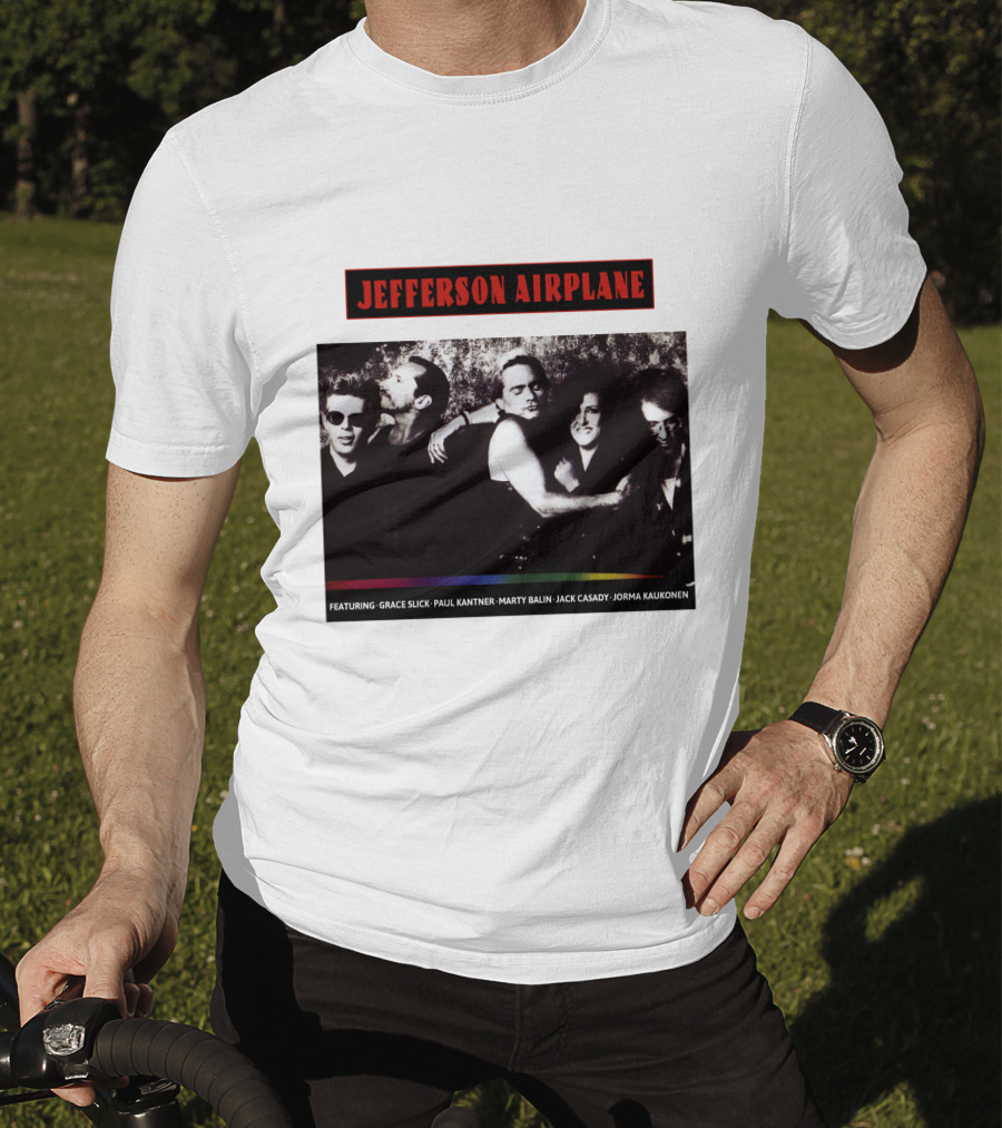 Jefferson Airplane Featuring Grace Slick Paul Kantner Marty Balin Jack Casady Jorma Kaukonen T-Shirt