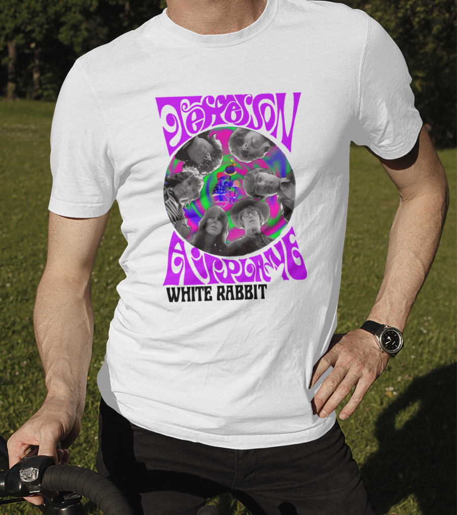 Jefferson Airplane White Rabbit Psychedelic Album Cover T-Shirt
