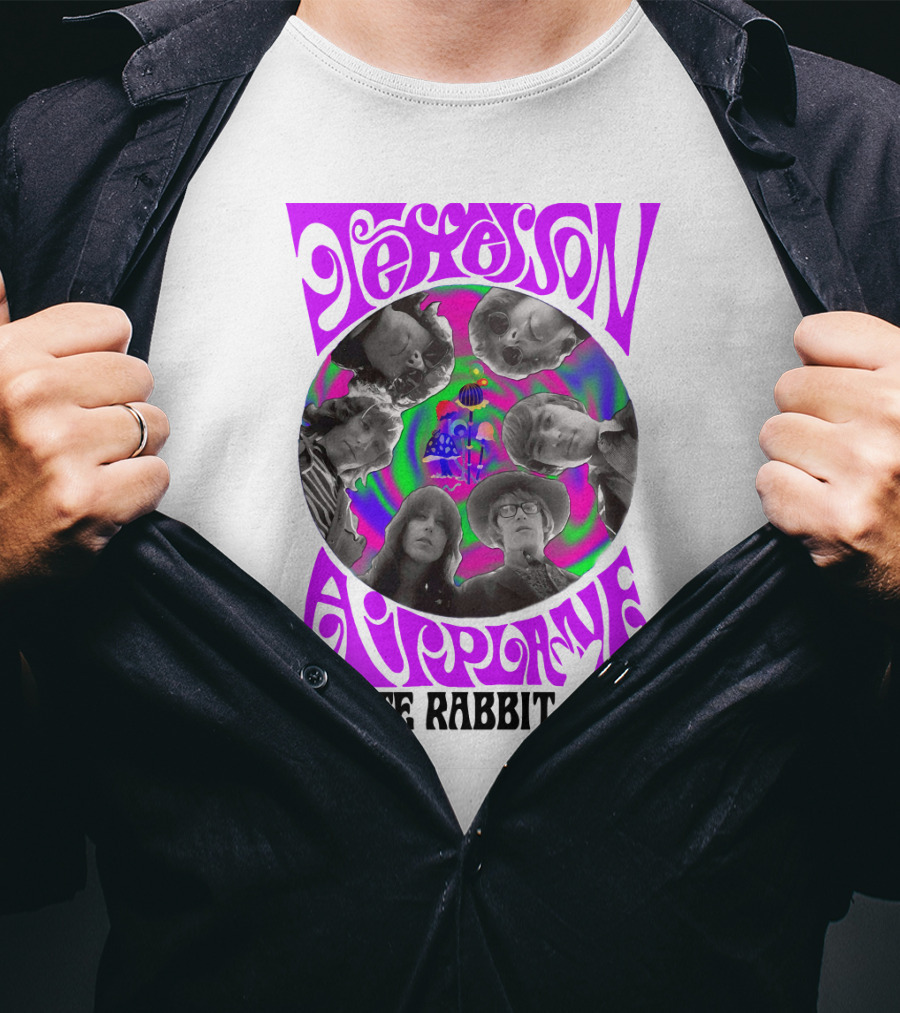 Jefferson Airplane White Rabbit Psychedelic Album Cover T-Shirt