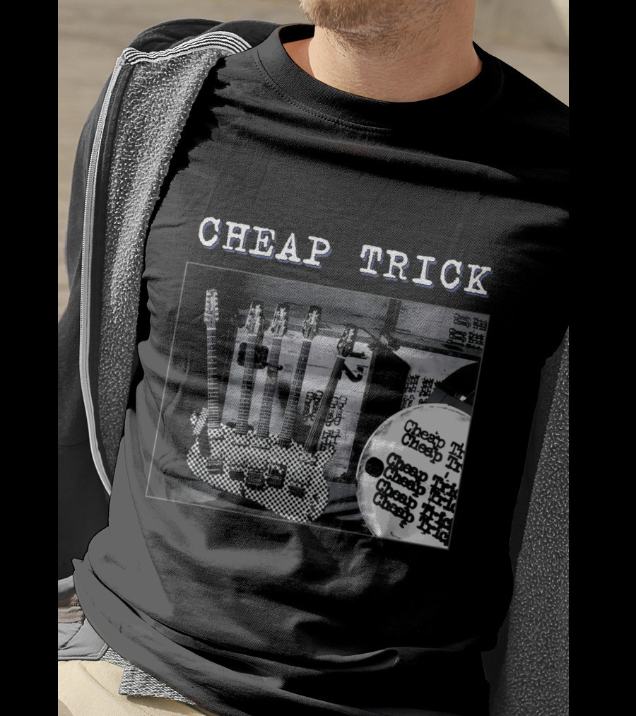 Cheap Trick Guitar And Drum Set T-Shirt