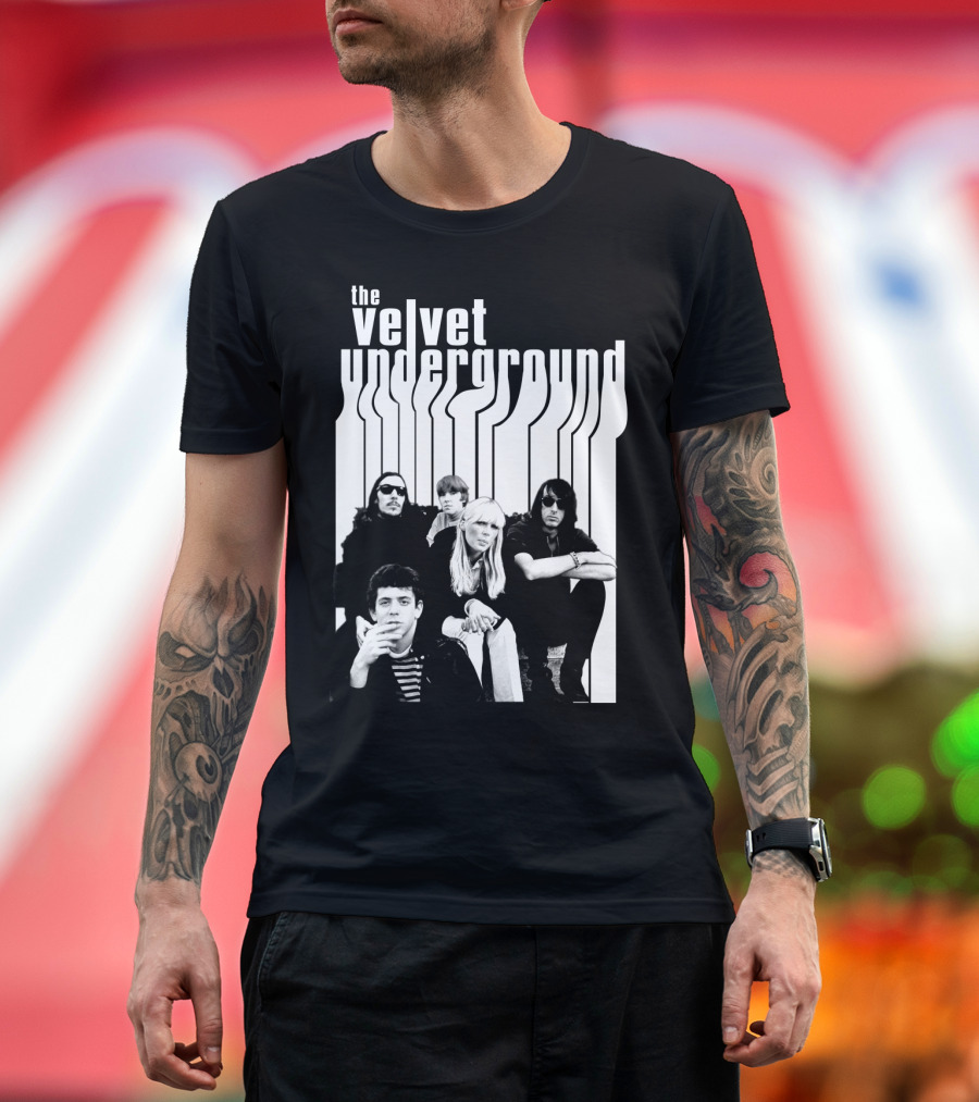 The Velvet Underground Band Members Black And White Photo T-Shirt